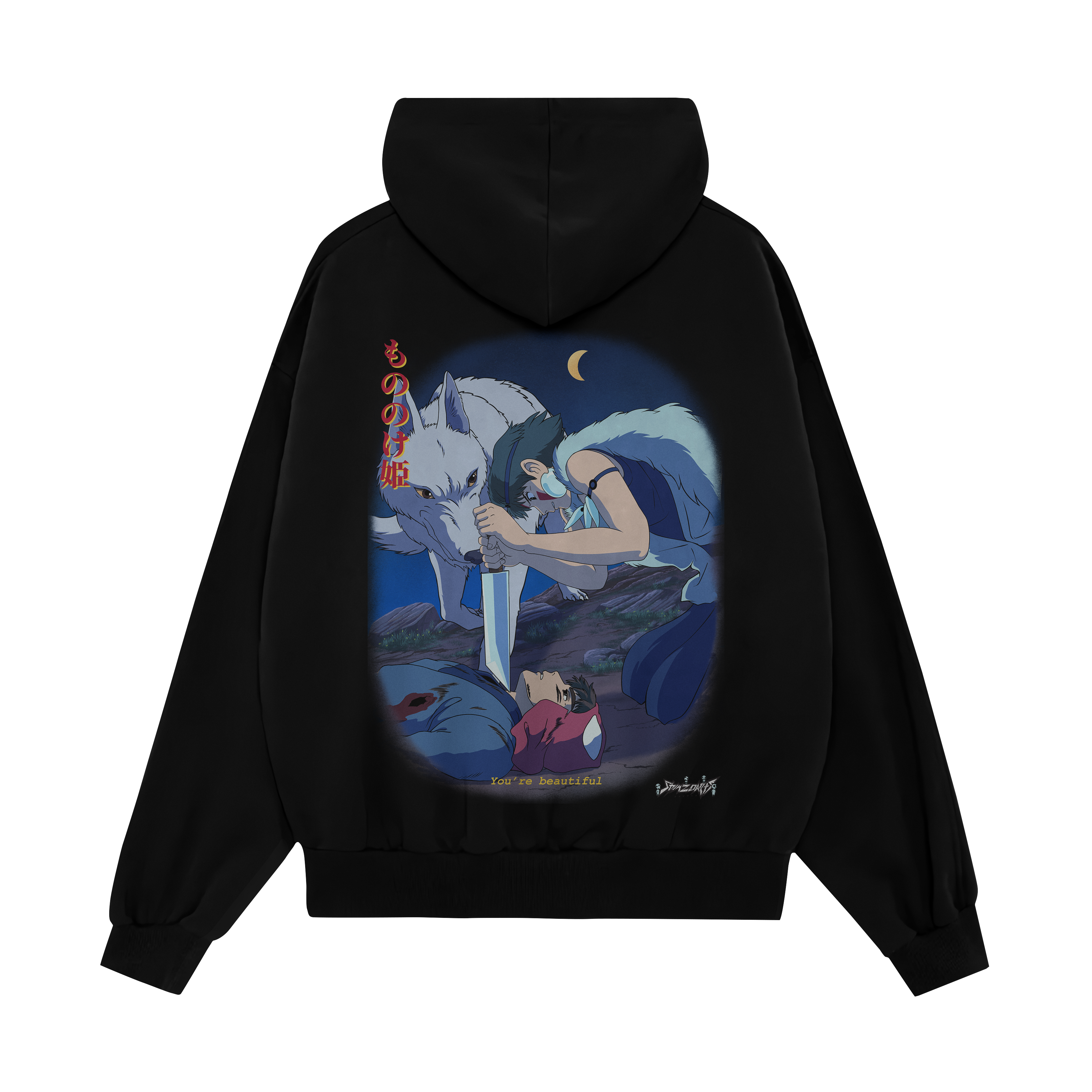 PRINCESS MONONOKE X YOU ARE BEAUTIFUL - OVERSIZED HOODIE