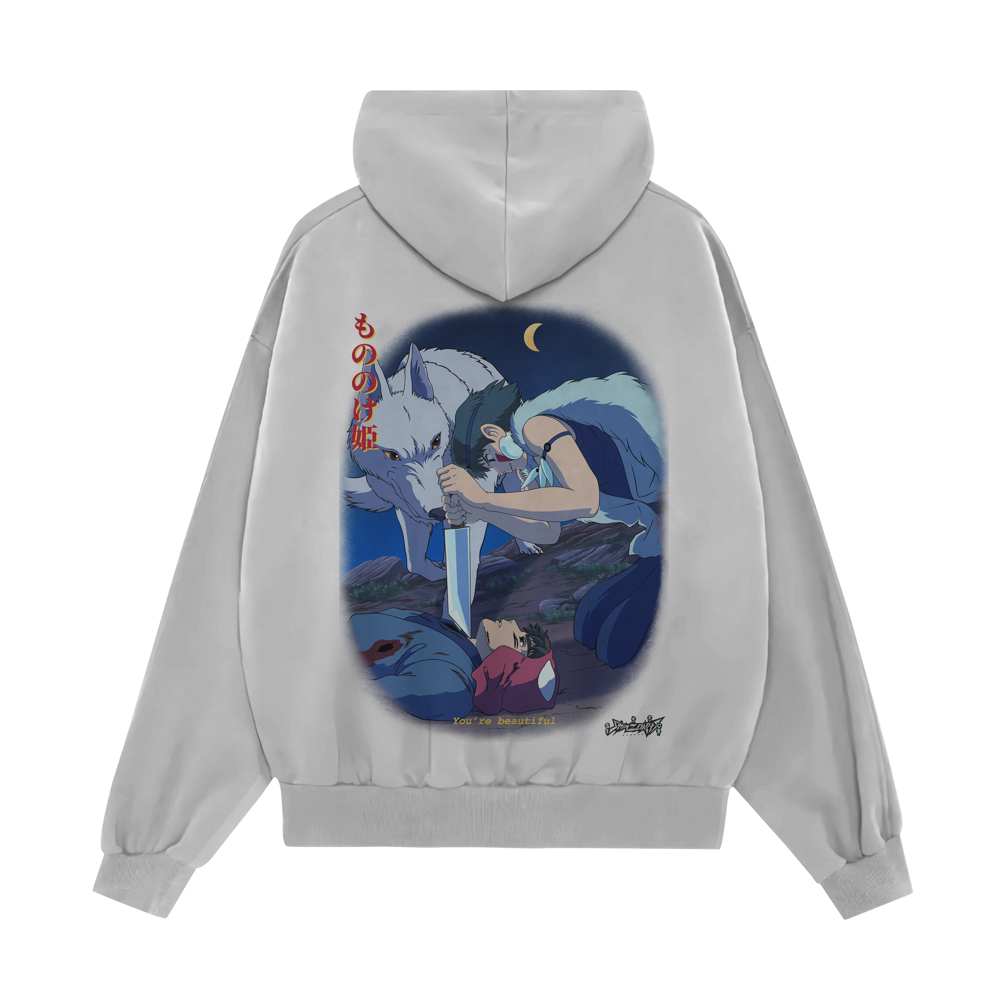 PRINCESS MONONOKE X YOU ARE BEAUTIFUL - OVERSIZED HOODIE