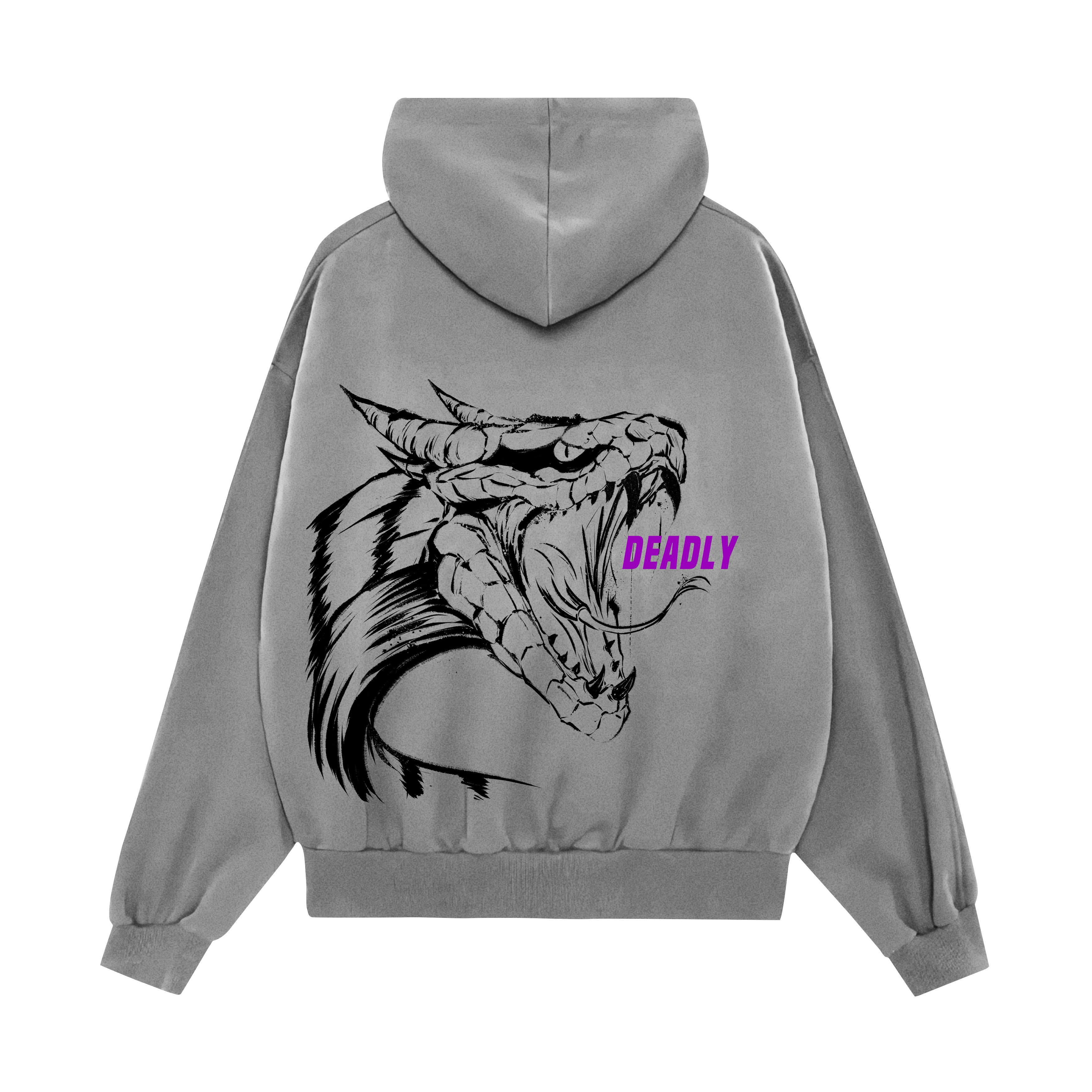 DEADLY - WHITE OVERSIZED HOODIE