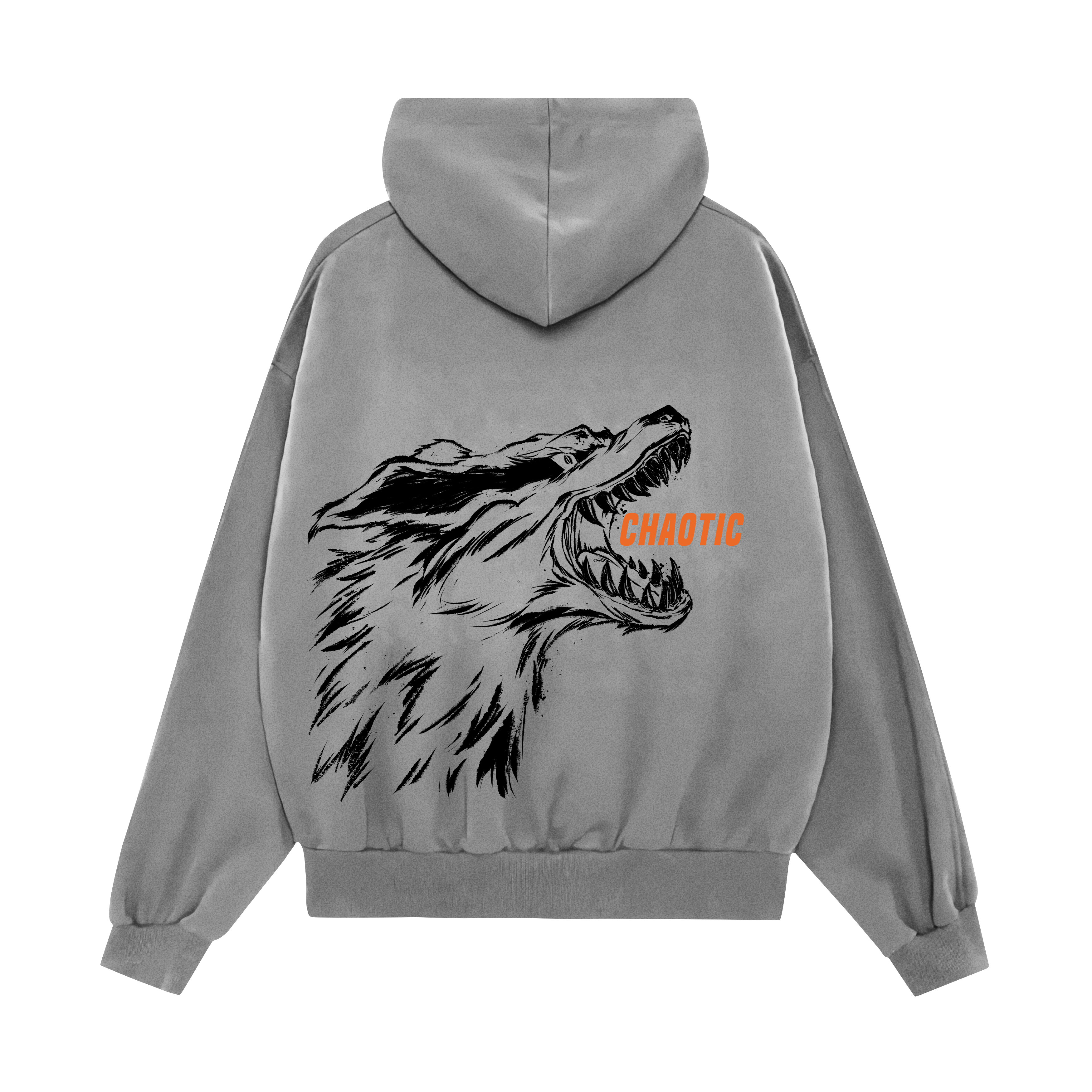 CHAOTIC - WHITE OVERSIZED HOODIE